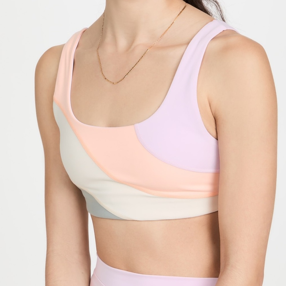 LSPACE New Heights Top in Sage, Just Peachy, Peony & Bone. Women's Medium
